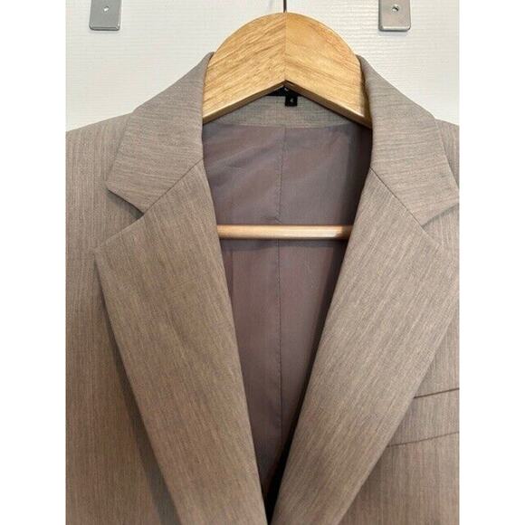 THEORY Beige Taupe Wool Blazer 2-button Suit Jacket Work Business Women's 4 - Picture 11 of 14